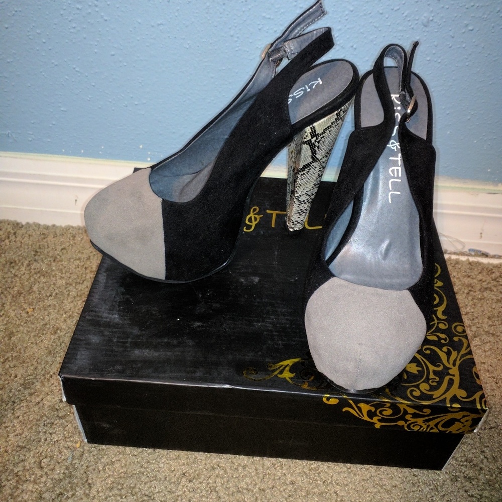 Color block heels